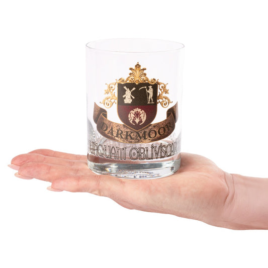 Universal Monsters Darkmoor Crest Rocks Glass-2