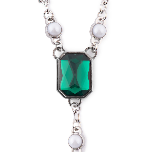 Harry Potter™ Necklace of Slytherin™ Crest with Pearl