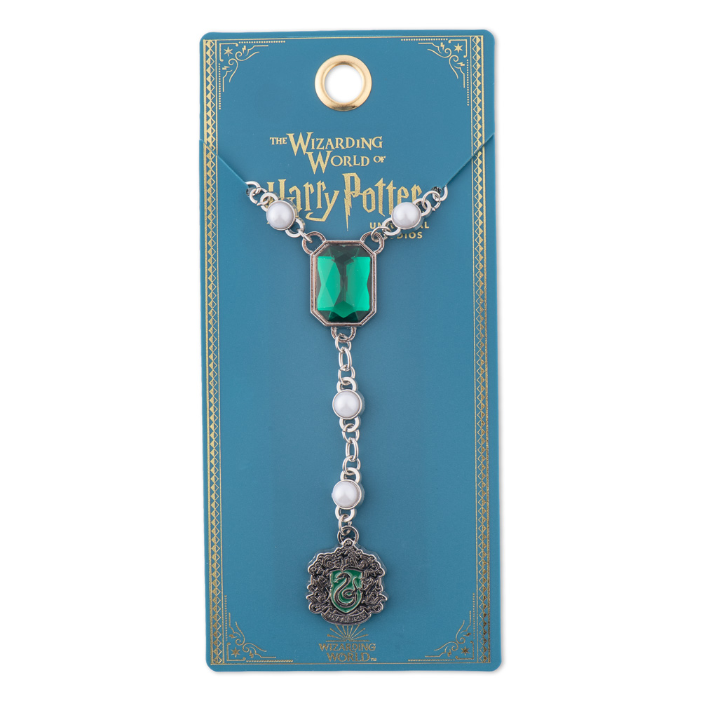 Harry Potter™ Necklace of Slytherin™ Crest with Pearl