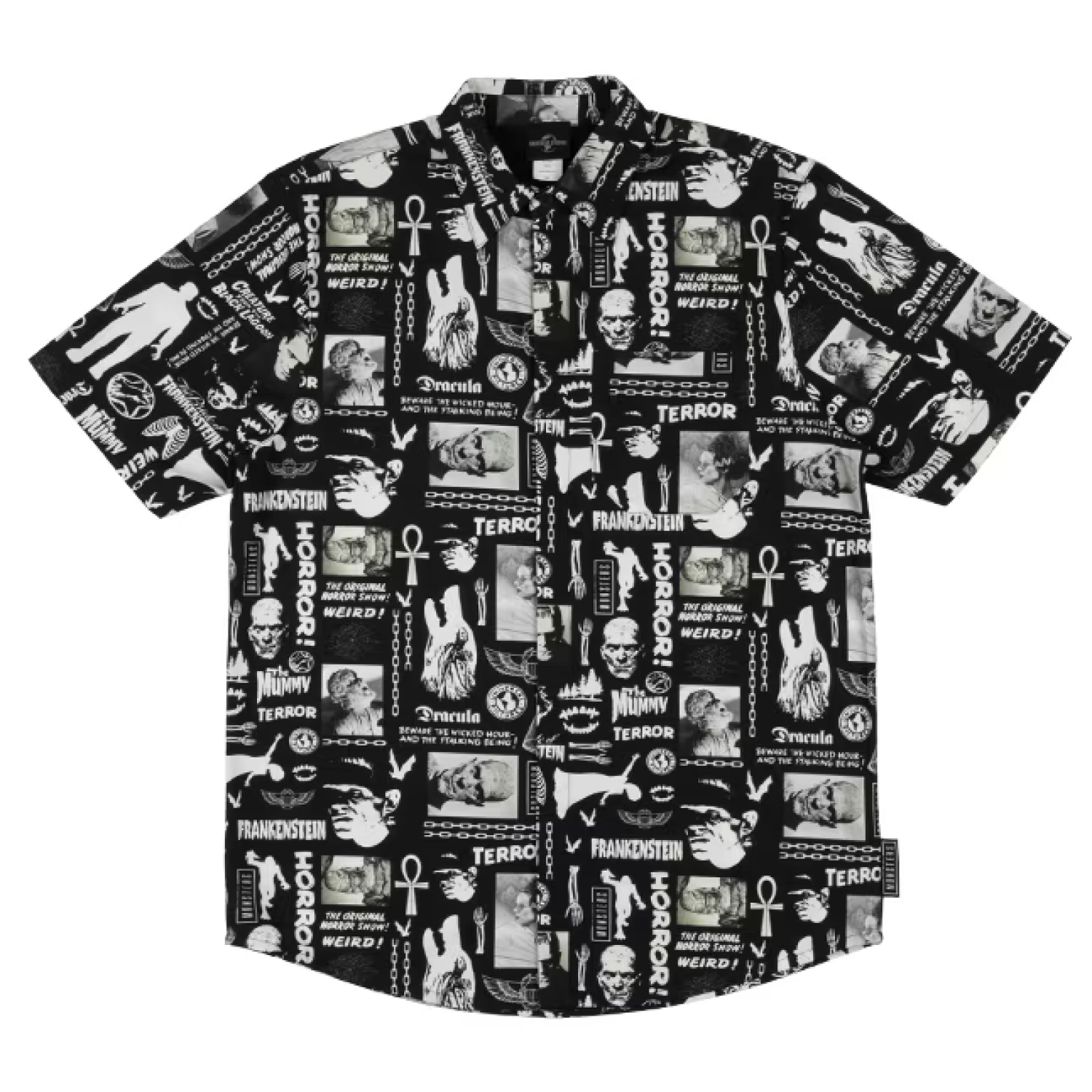 Universal Monsters Black & White Button-Up Shirt