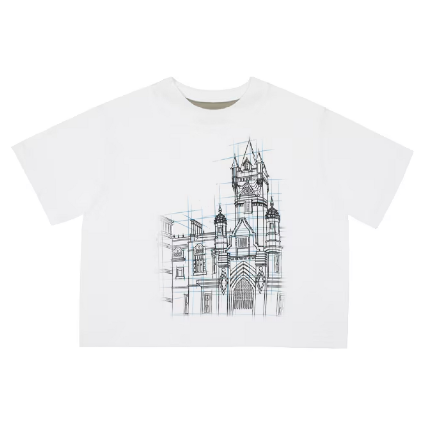 Frankenstein Manor Glow-In-The-Dark Women's Cropped T-Shirt