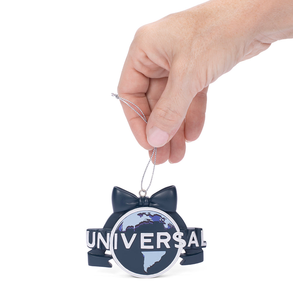 Universal Globe Holiday Bow Ornament-2