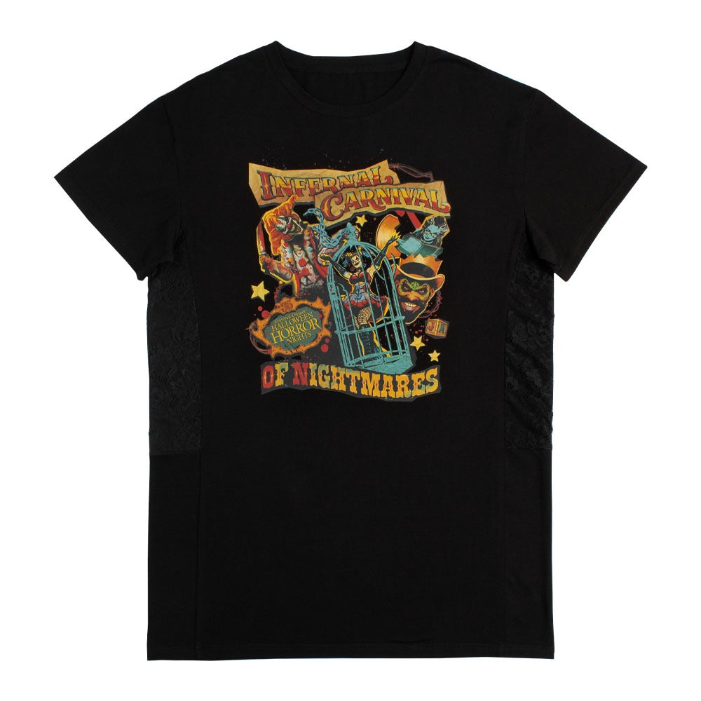 Halloween Horror Nights 2026 Icons Women's Dress T-Shirt Black X-Large