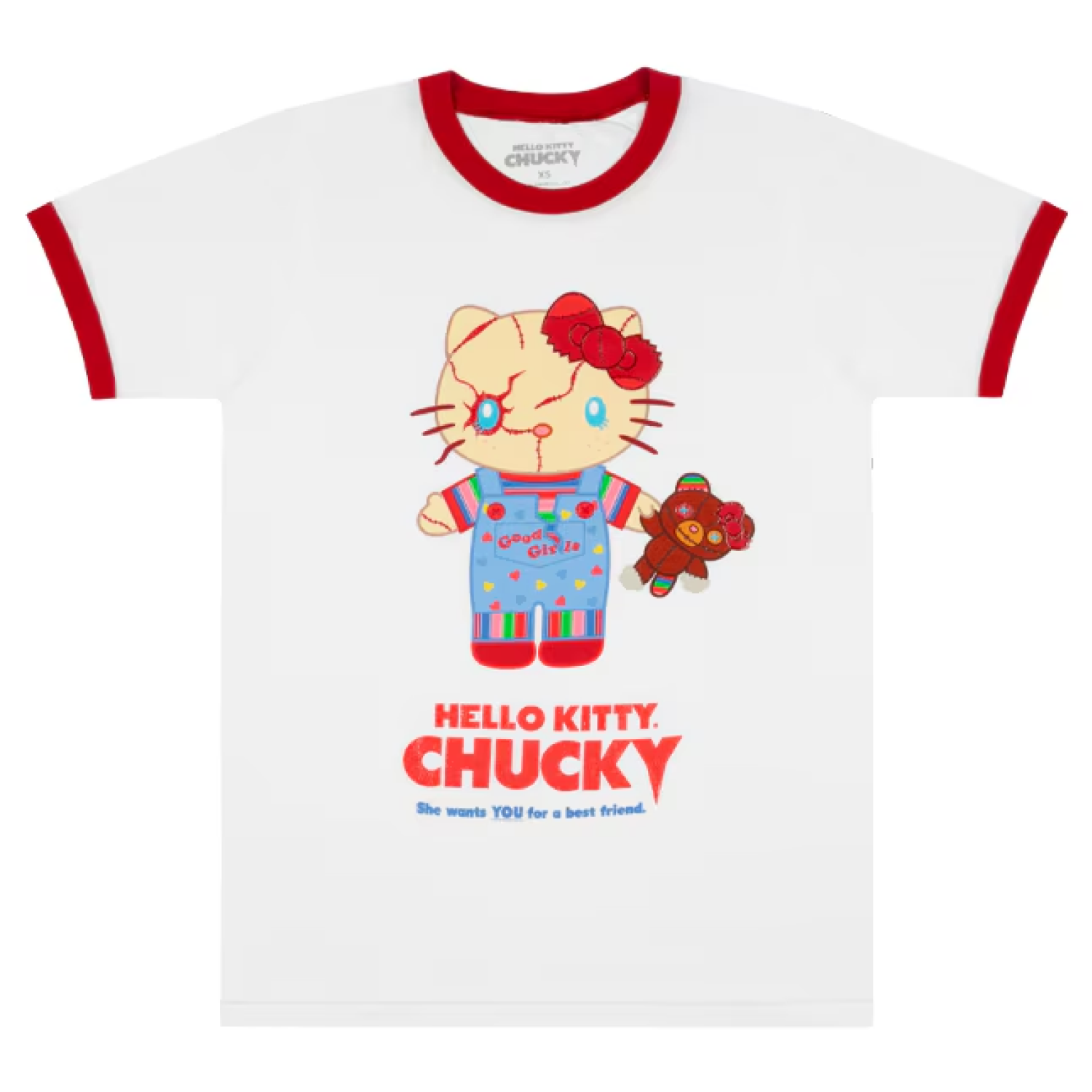 Hello Kitty® Chucky Adult Ringer T-Shirt – Shop Universal