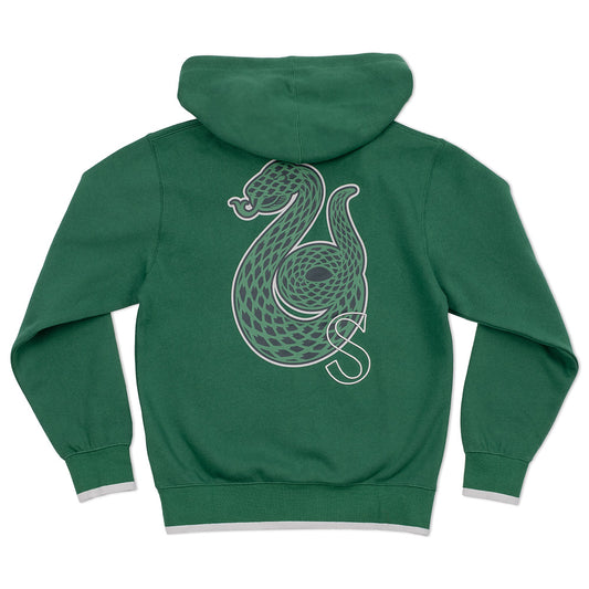 Harry Potter Youth Zip-Up Fleece Hoodie of Slytherin Logo-2