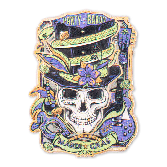 Mardi Gras Limited Edition Pin featuring Baron Tonton