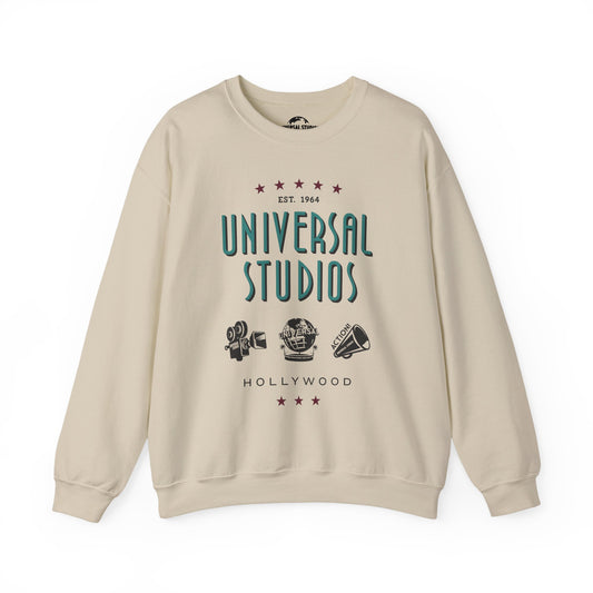 Universal studios hollywood icons crewneck sweatshirt - sand