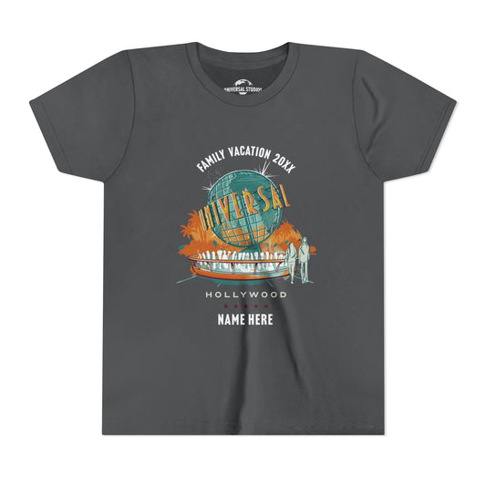Universal Studios Hollywood Vintage Globe Personalized Youth T-Shirt