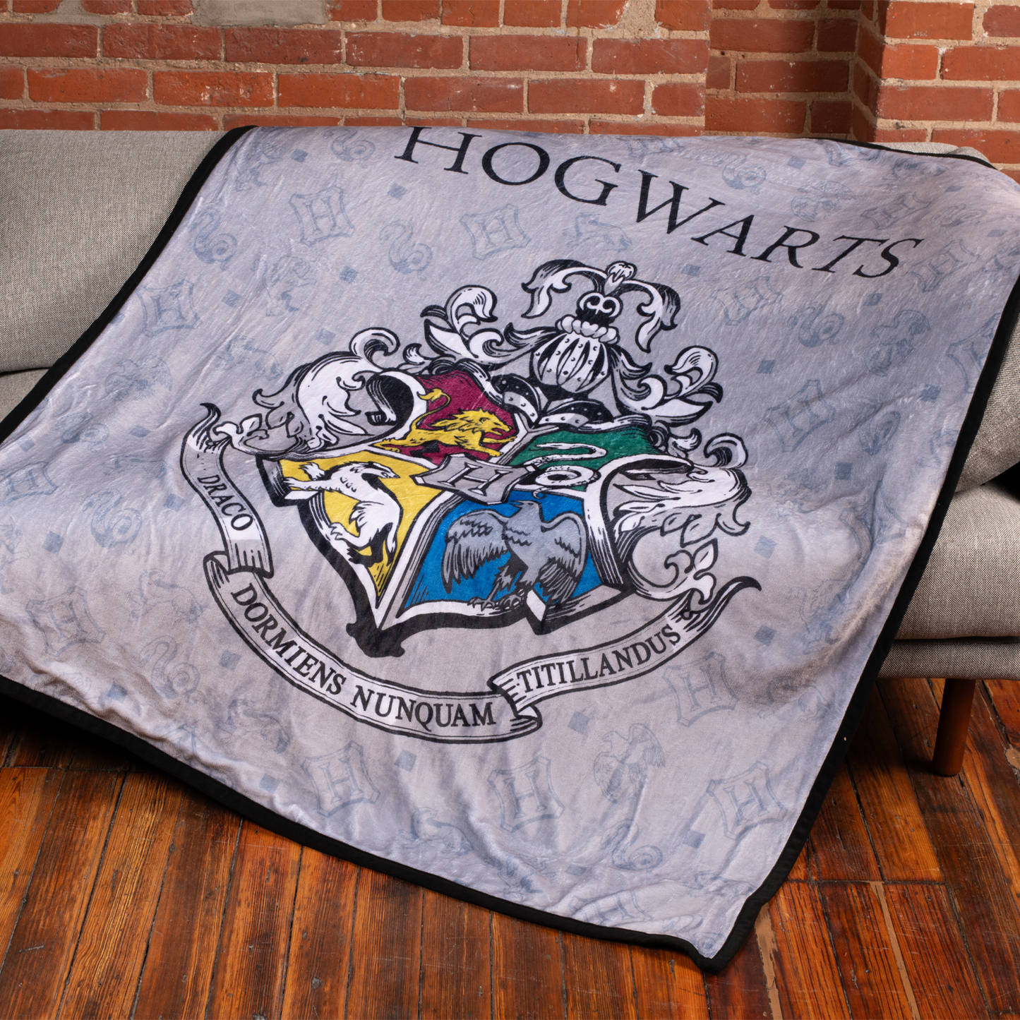Harry Potter™ Blanket Featuring Hogwarts™ Crest Pattern