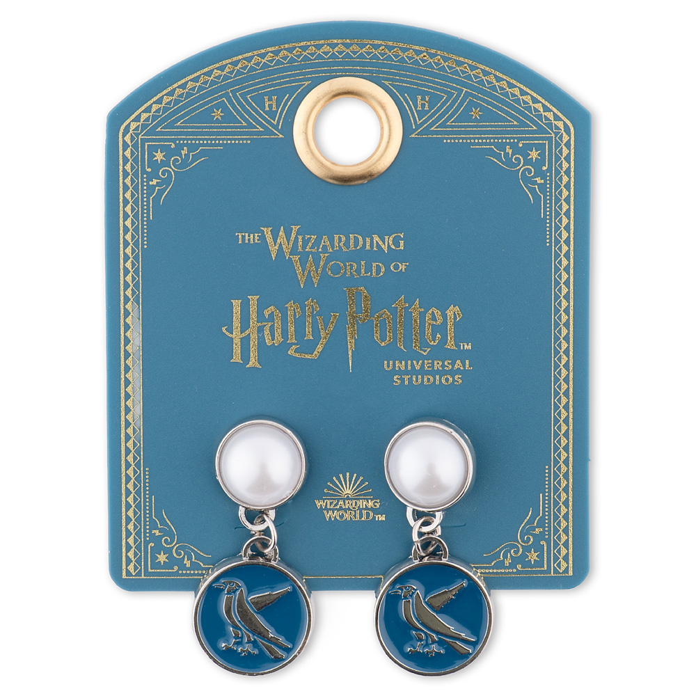 Harry Potter™ Earrings of Ravenclaw™ Crest with Pearl