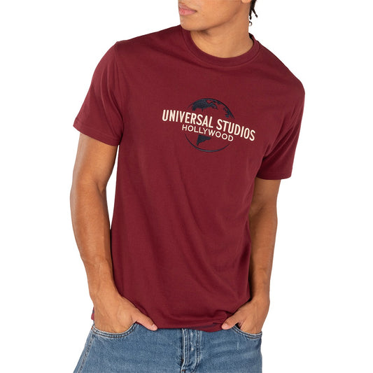 Universal Studios Hollywood Maroon Embroidered Logo T-Shirt-6