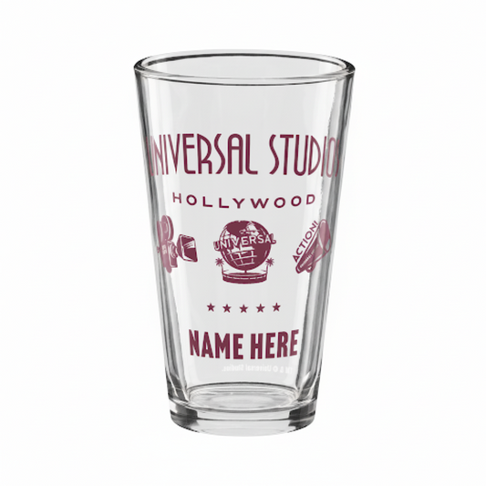 Universal Studios Hollywood Icons Personalized Pint Glass