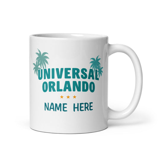 Universal Orlando Resort Vintage Globe Personalized Mug