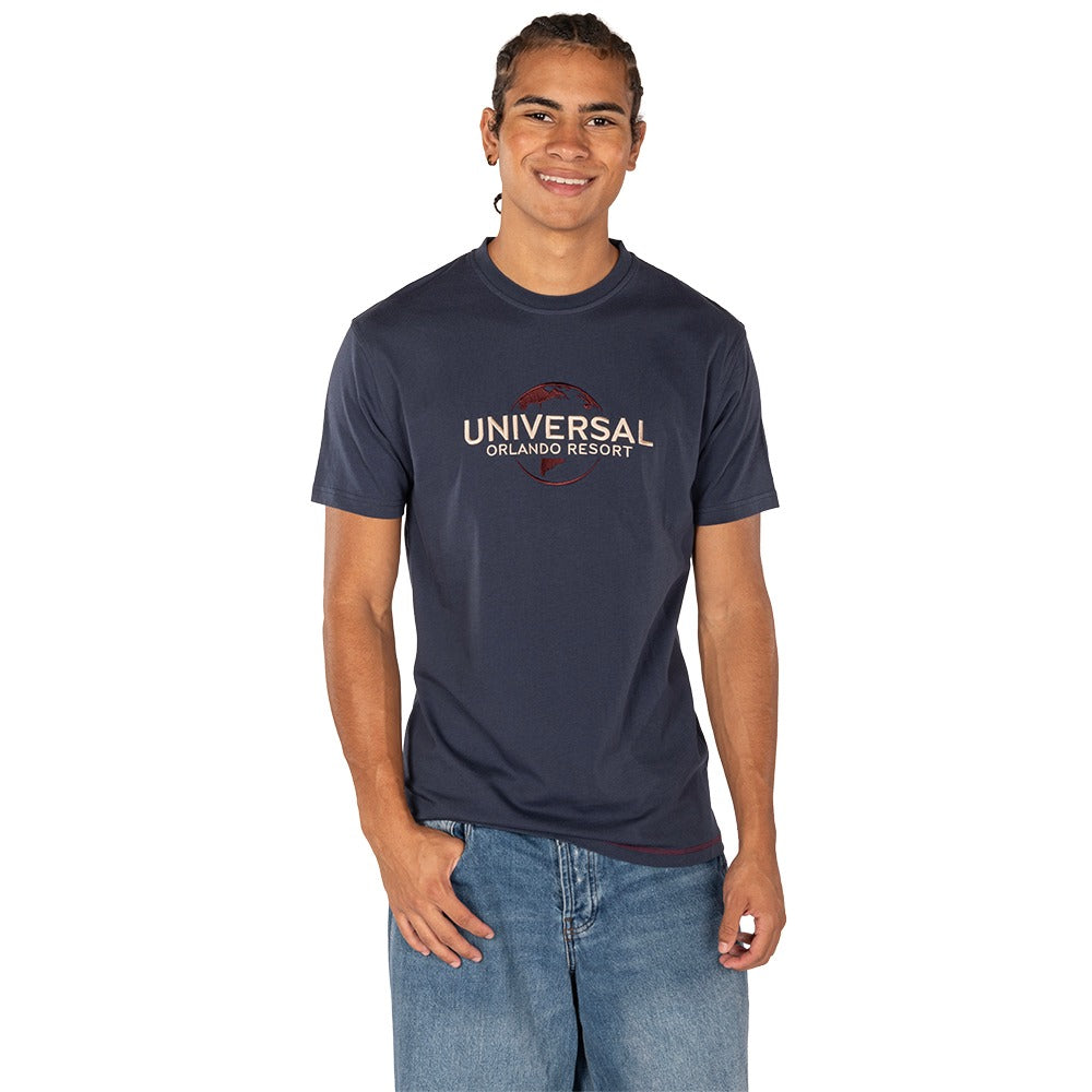 Universal Orlando Resort Navy Embroidered Logo T-Shirt-5