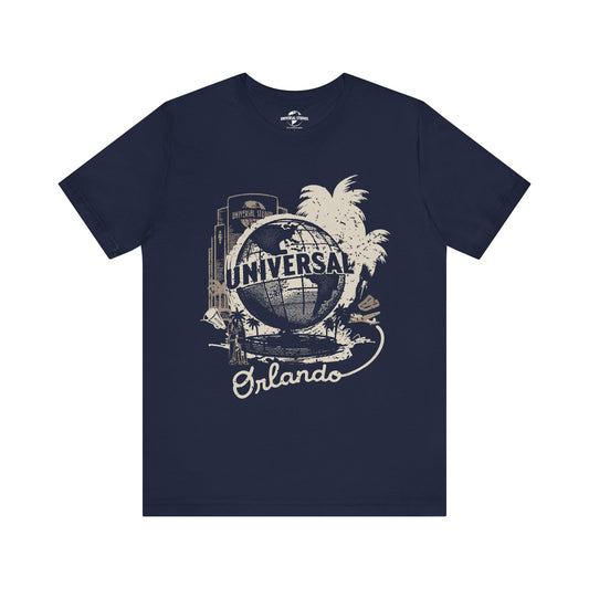 Universal orlando resort globe t-shirt - navy