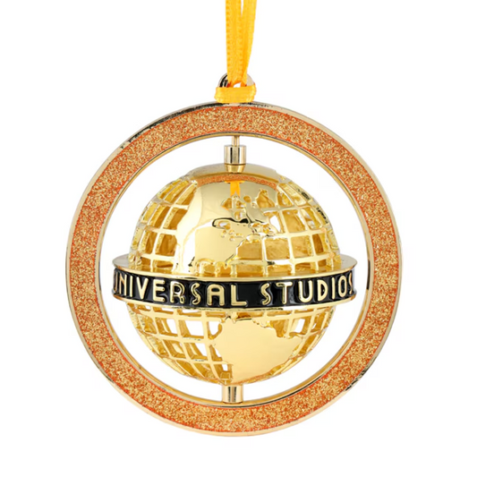 Universal Studios Black Banner Grid Globe Spinner Ornament