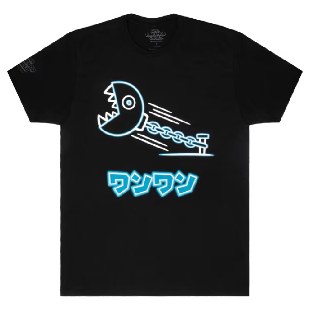 SUPER NINTENDO WORLD Neon Chain Chomp Adult T-Shirt