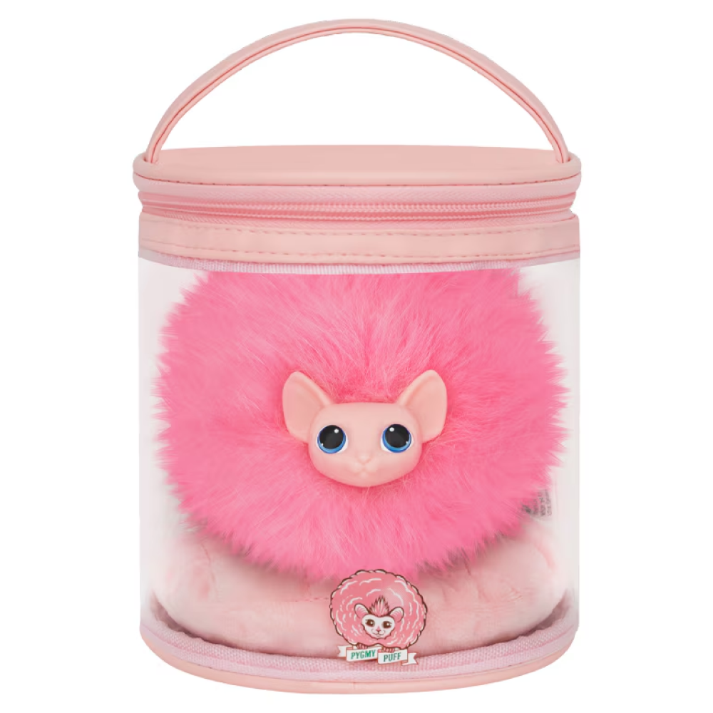 Pink Pygmy Puff Shoulder Pal with Carrying Case