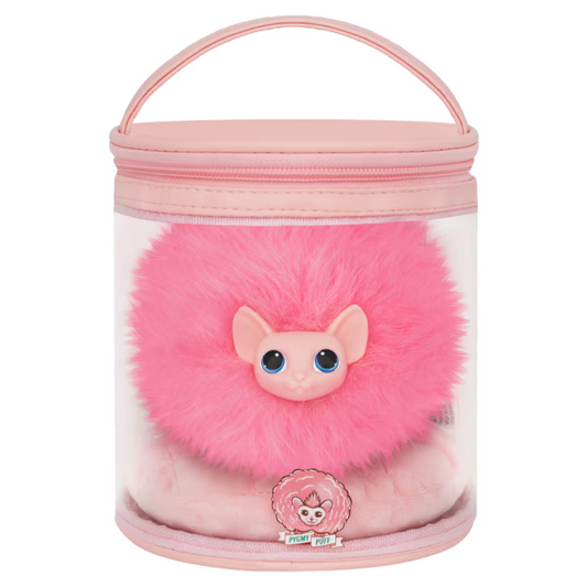 Pink Pygmy Puff Shoulder Pal with Carrying Case