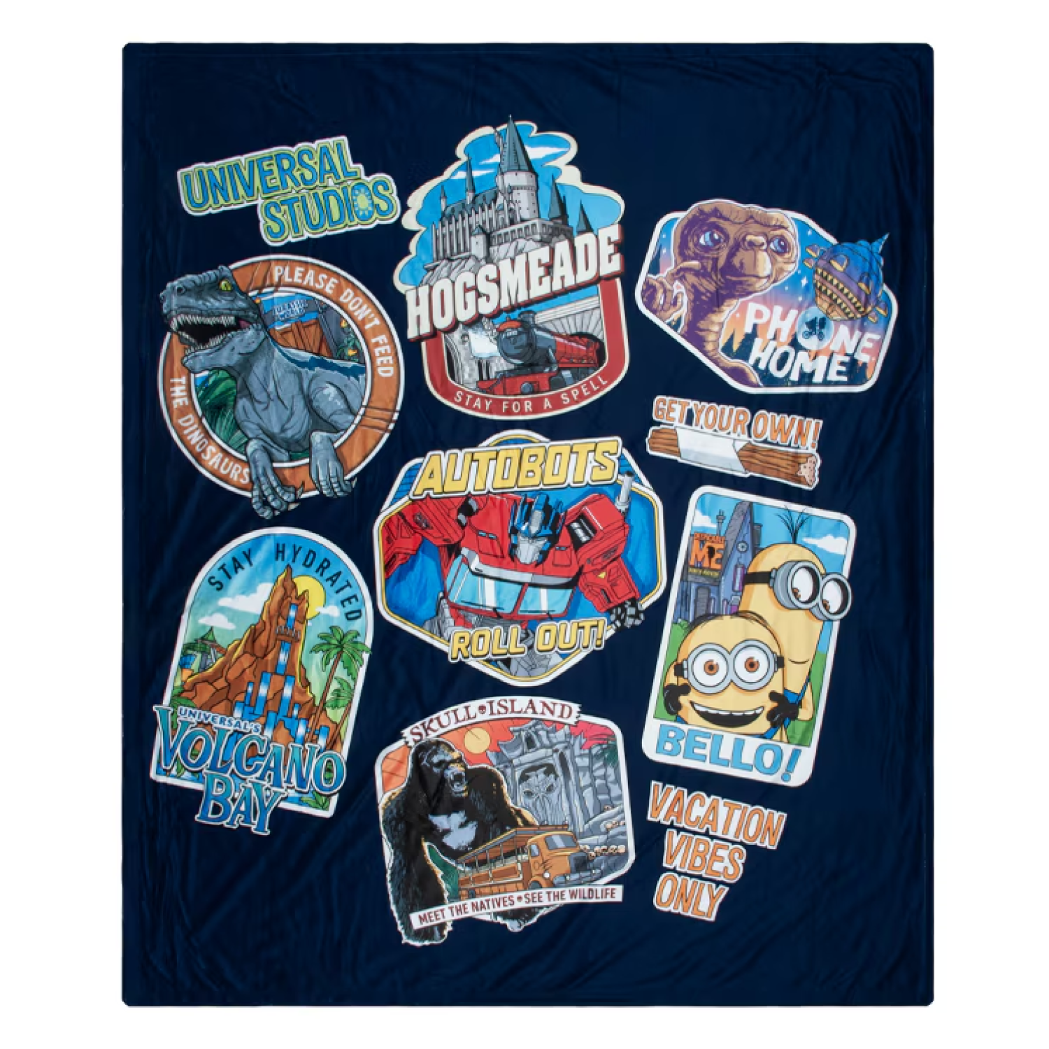 Universal Studios Collage Plush Blanket