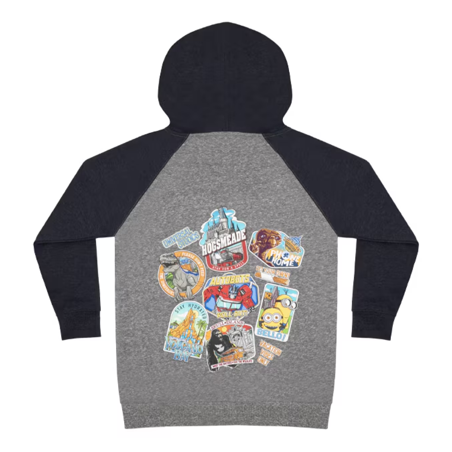 Universal Studios Collage Youth Zippered Hooded Sweatshirt-1