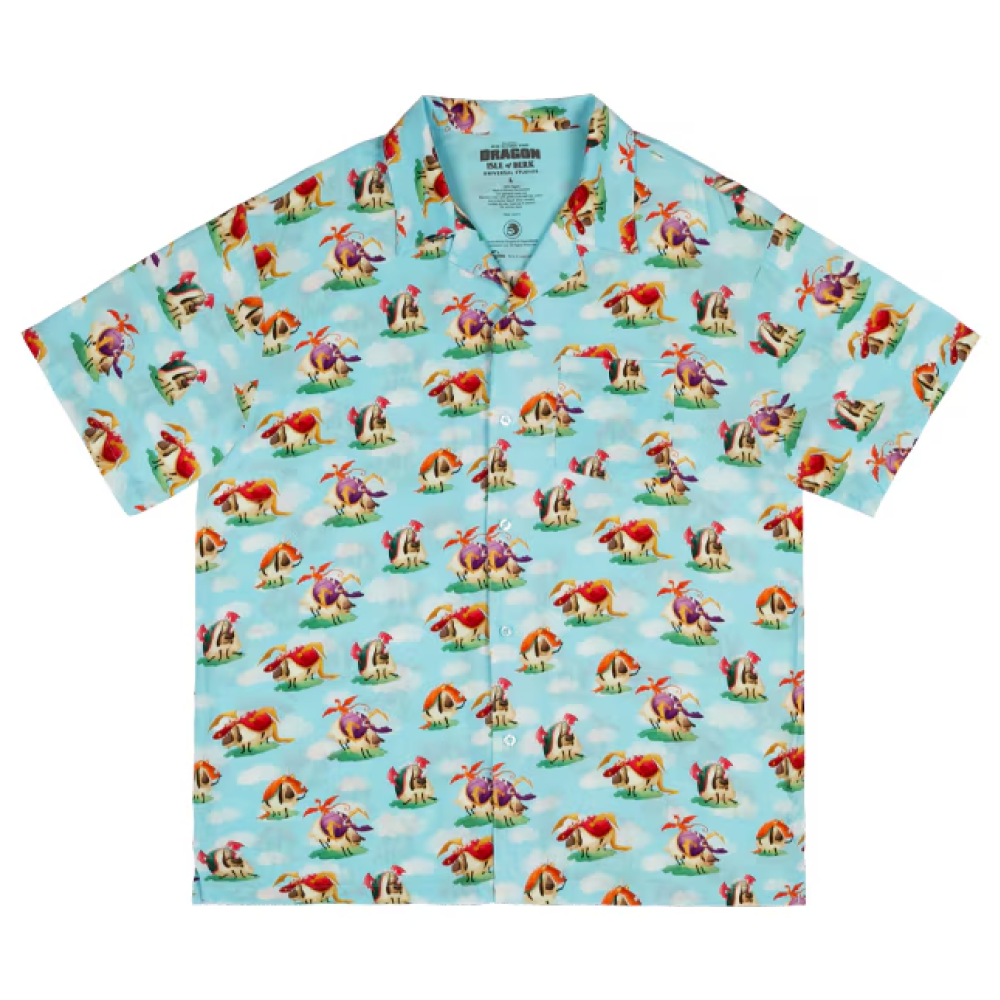 How To Train Your Dragon Sheep Adult Button Up Shirt