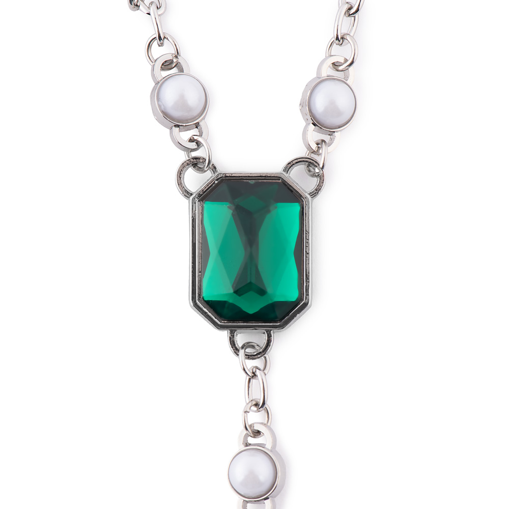 Harry Potter™ Necklace of Slytherin™ Crest with Pearl