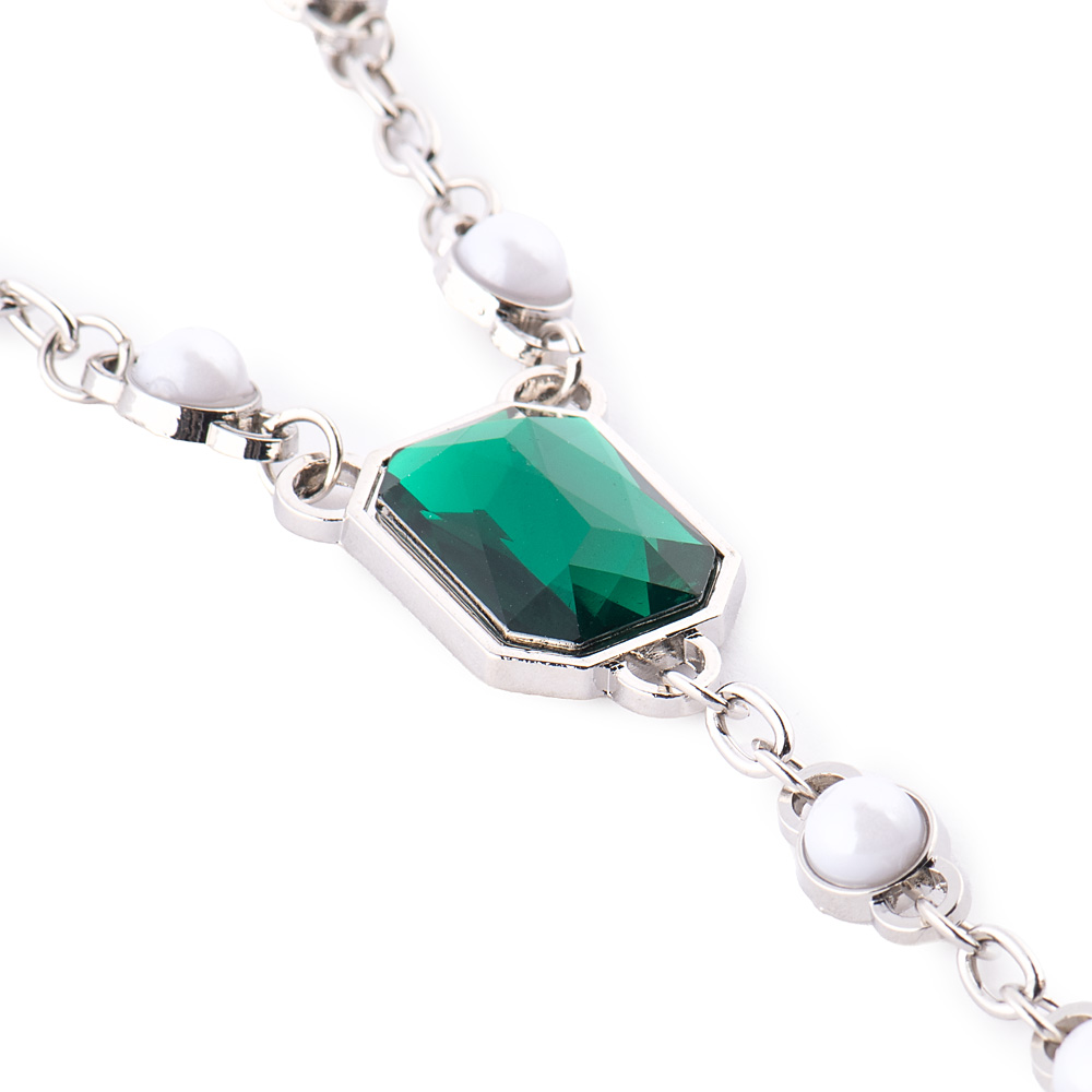 Harry Potter™ Necklace of Slytherin™ Crest with Pearl