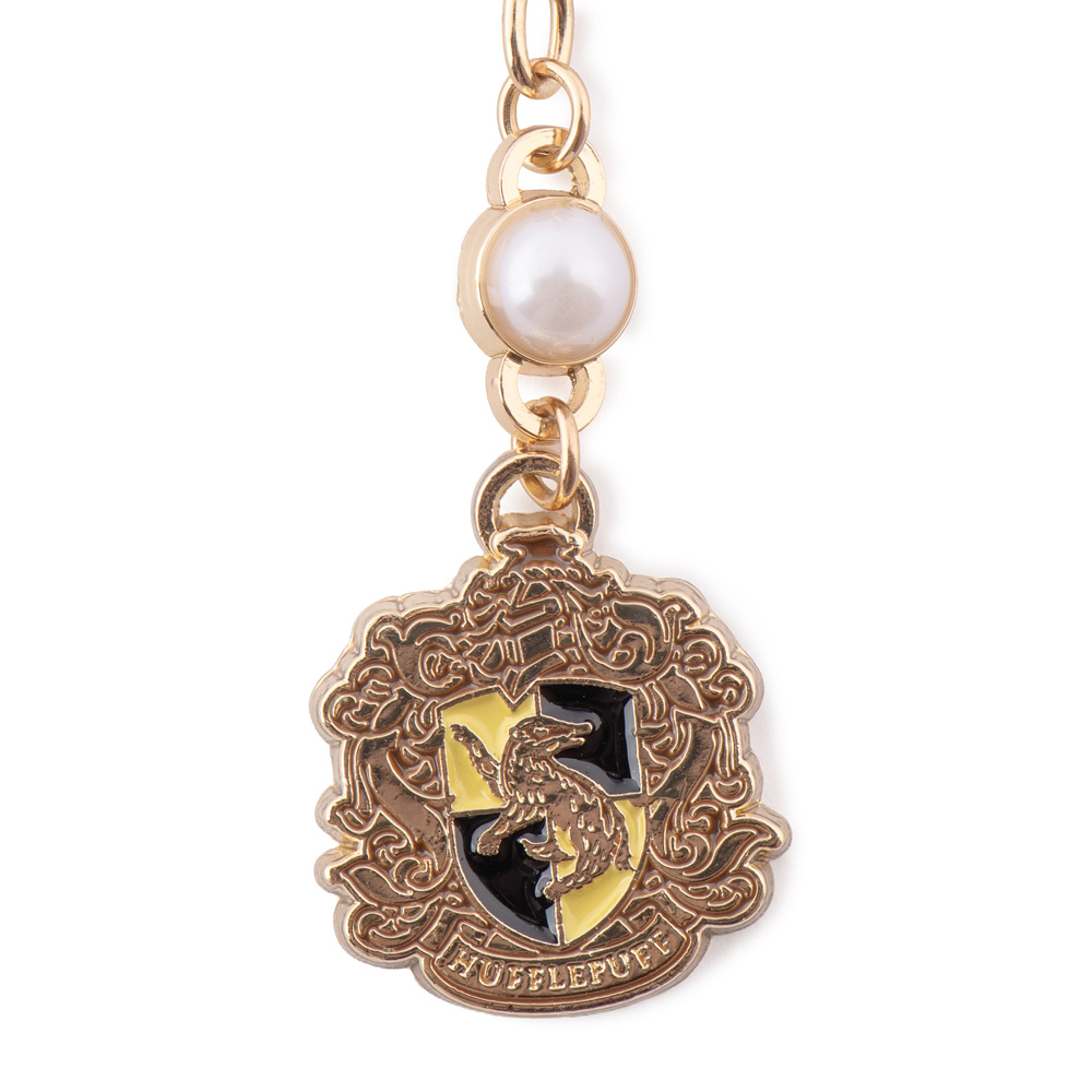 Harry Potter™ Necklace of Hufflepuff™ Crest with Pearl