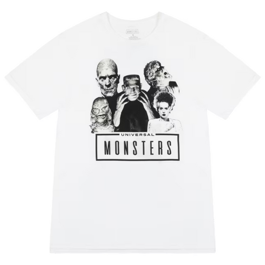Classic Universal Monsters Black &amp; White Adult T-Shirt