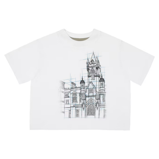 Frankenstein Manor Glow-In-The-Dark Women's Cropped T-Shirt