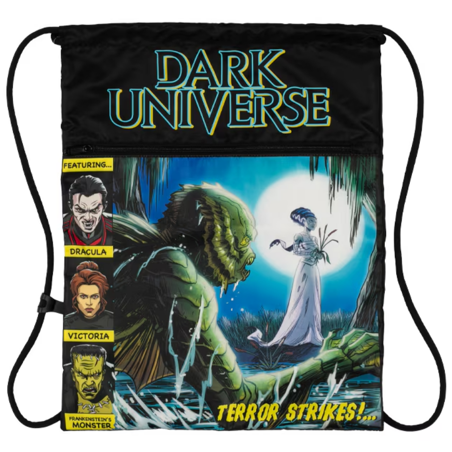 Dark Universe Monsters Comic Strip Drawstring Bag