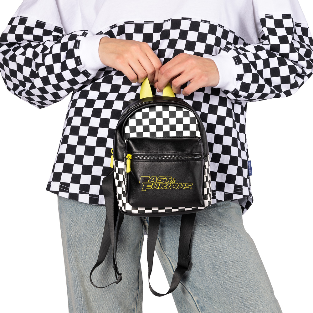 black and white checkered mini backpack Fast & Furious Checkerboard Mini Backpack – Shop Universal