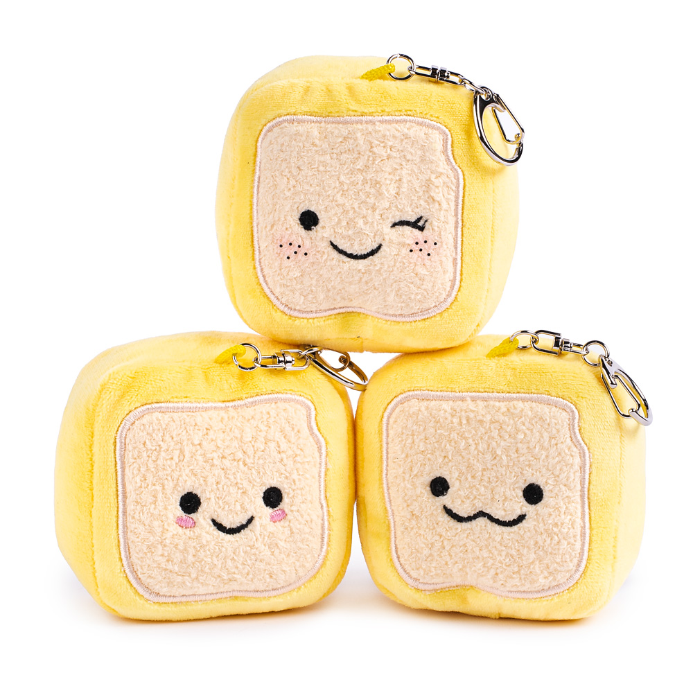 Mardi Gras Beignet Plush Clip 3-Pack