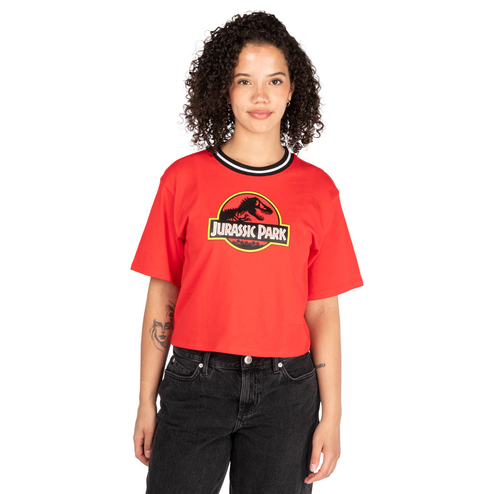 Jurassic Park Logo Women's Cropped T-Shirt
