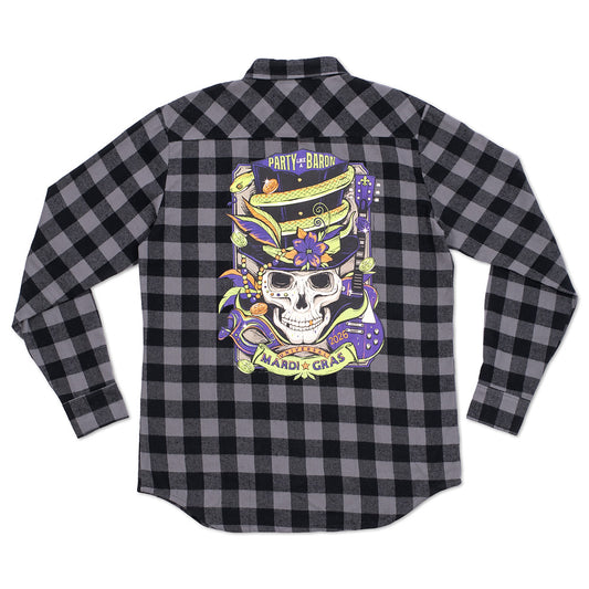 Mardi Gras 2026 Flannel Shirt featuring Baron Tonton