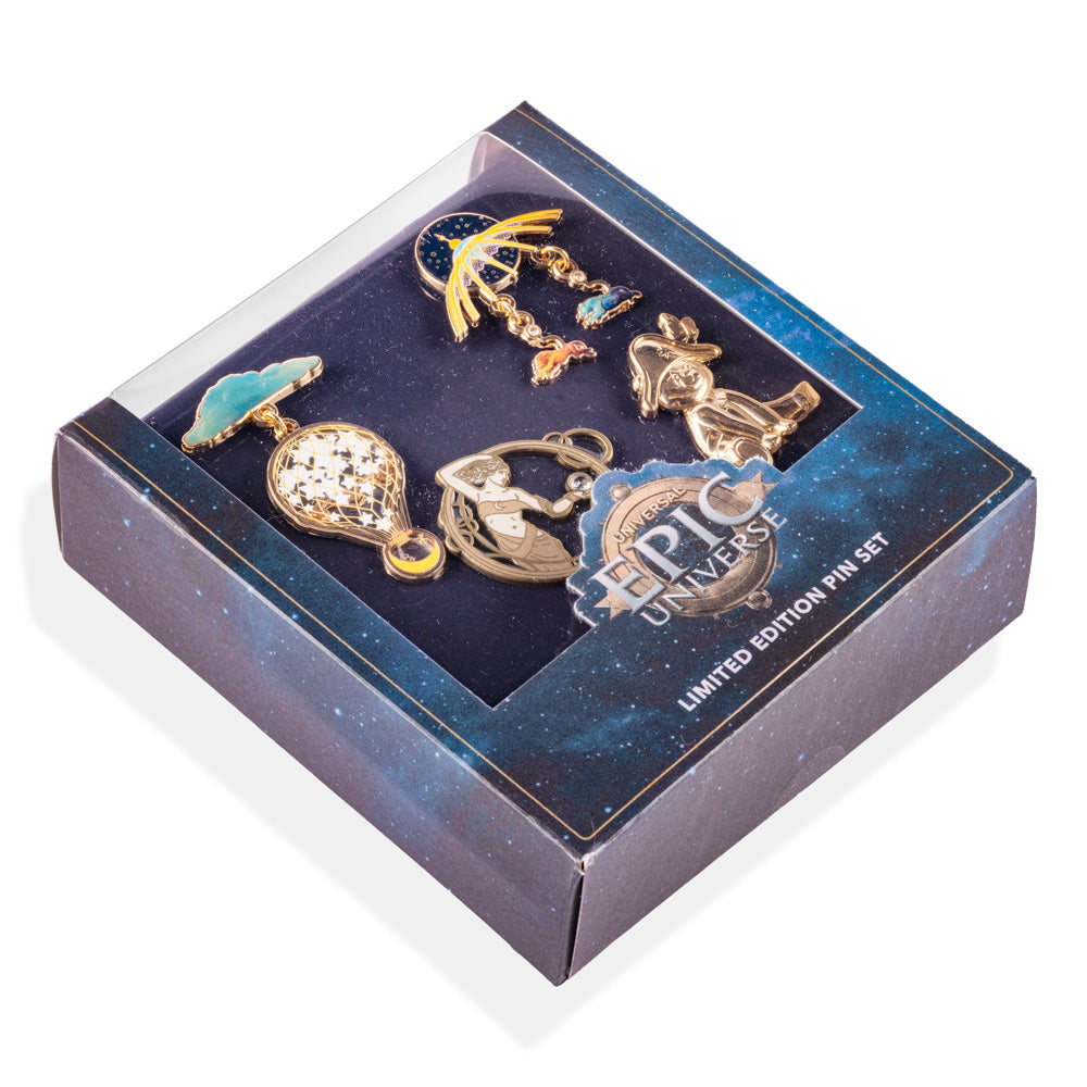 Universal Epic Universe Epic Anniversary Limited Edition Gold Pin Set