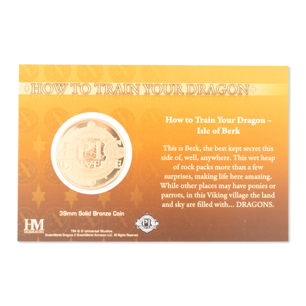 Universal Epic Universe Epic Anniversary How to Train Your Dragon Portal Collectible Coin
