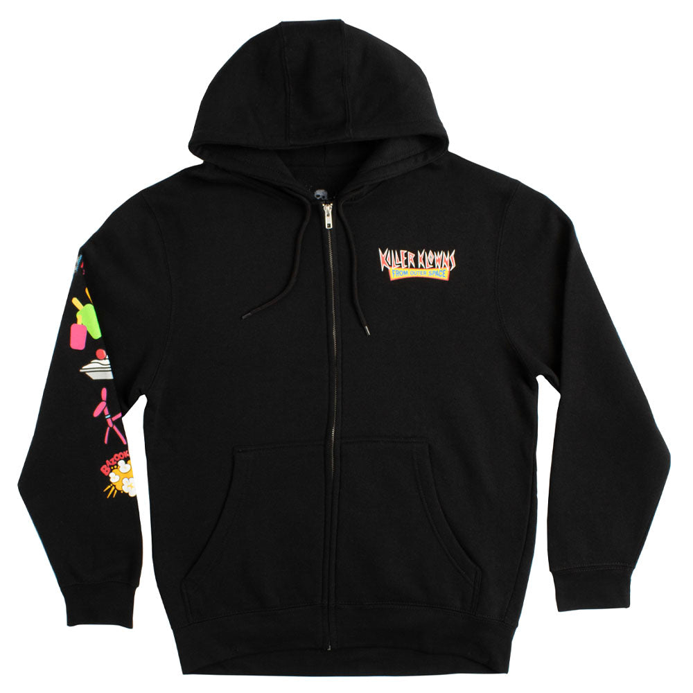 Halloween Horror Nights 2026 Killer Klowns from Outer Space Zip-up Hoodie Black Large