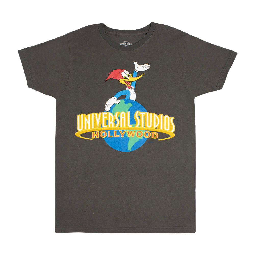 Universal Studios Hollywood Woody Woodpeck T-Shirt, Black, XX-Large