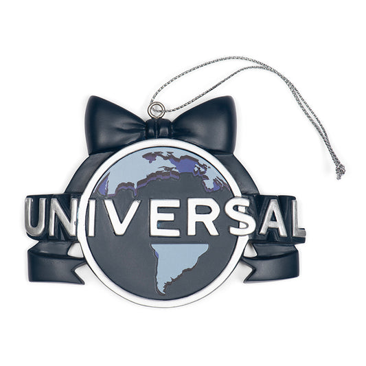 Universal Globe Holiday Bow Ornament