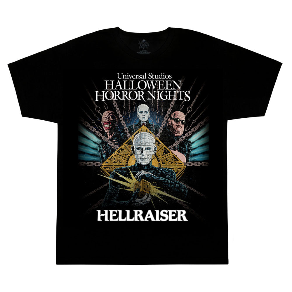 Halloween Horror Nights 2026 Hellraiser Key Art T-Shirt Black XX-Large