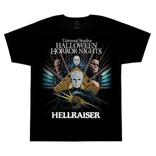 Halloween Horror Nights 2026 Hellraiser Key Art T-Shirt Black XX-Large