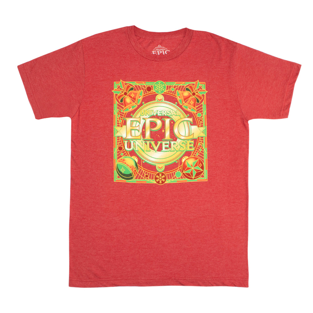 Universal Epic Universe Holiday T-Shirt, Red, Large