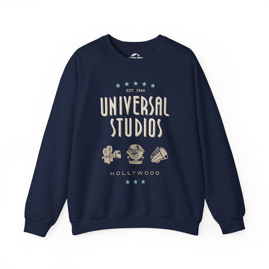 Universal studios hollywood icons crewneck sweatshirt - navy