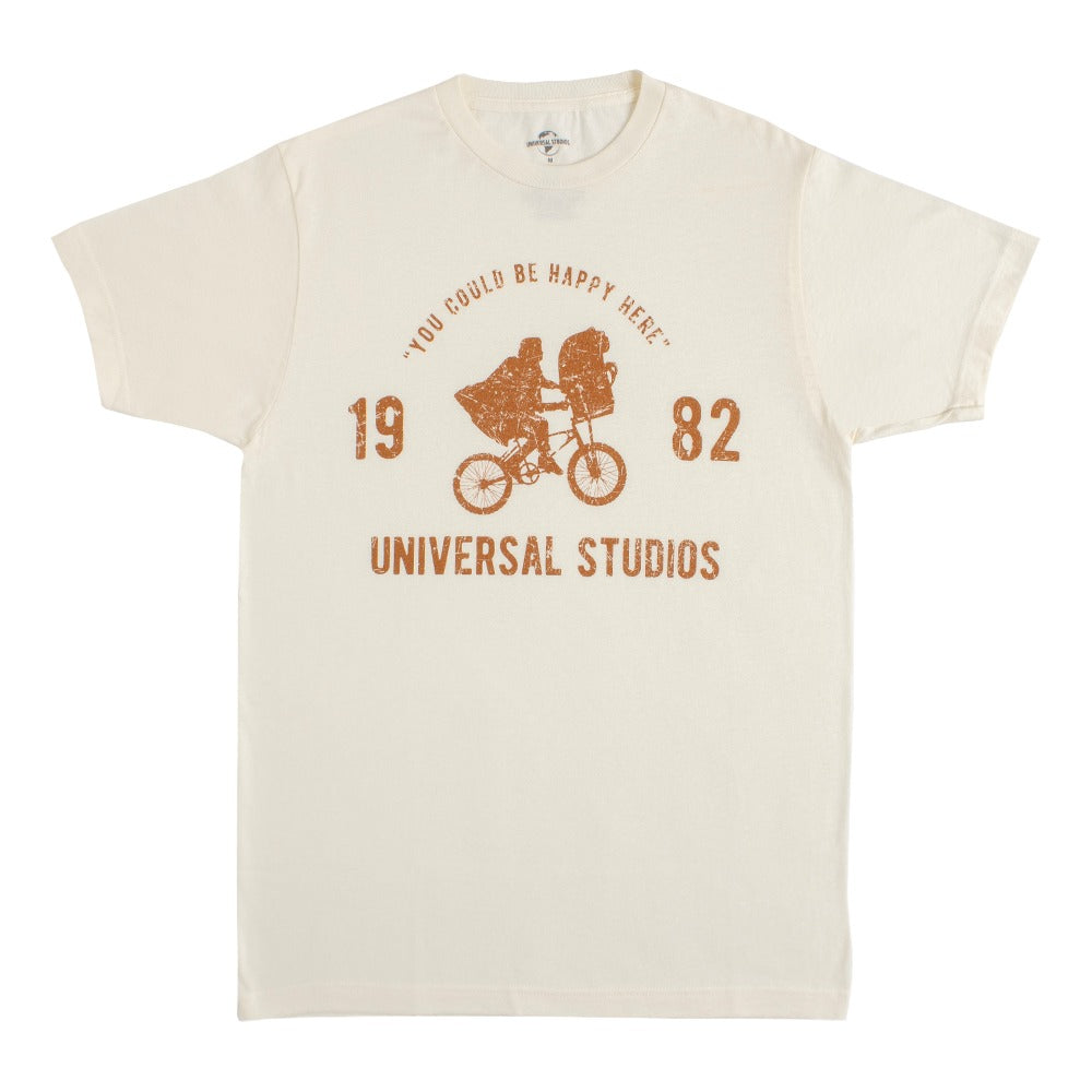 E.T. "You Could Be Happy Here" T-Shirt, Cream, Medium