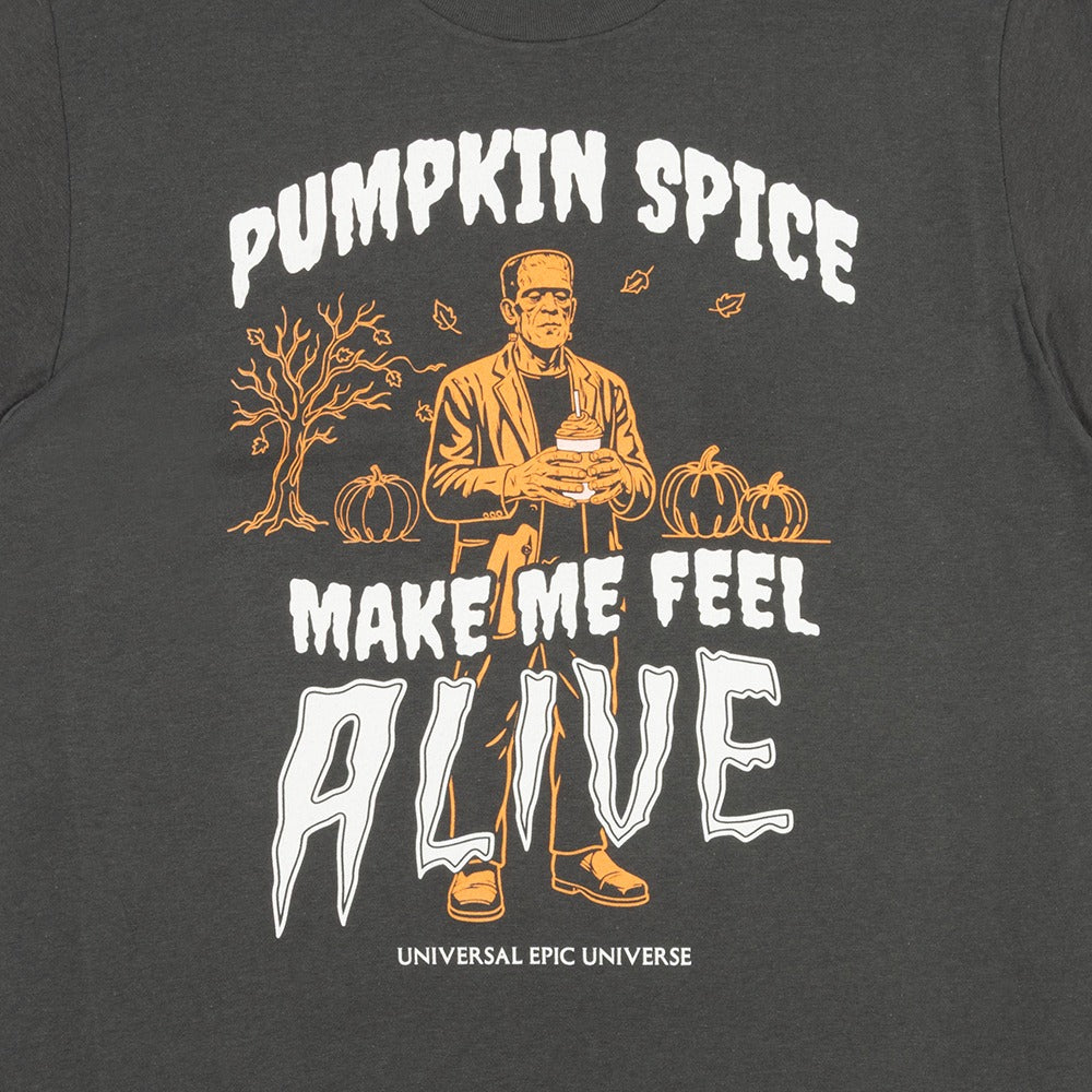 Frankenstein Pumpkin Spice Make Me Feel Alive T-Shirt-2