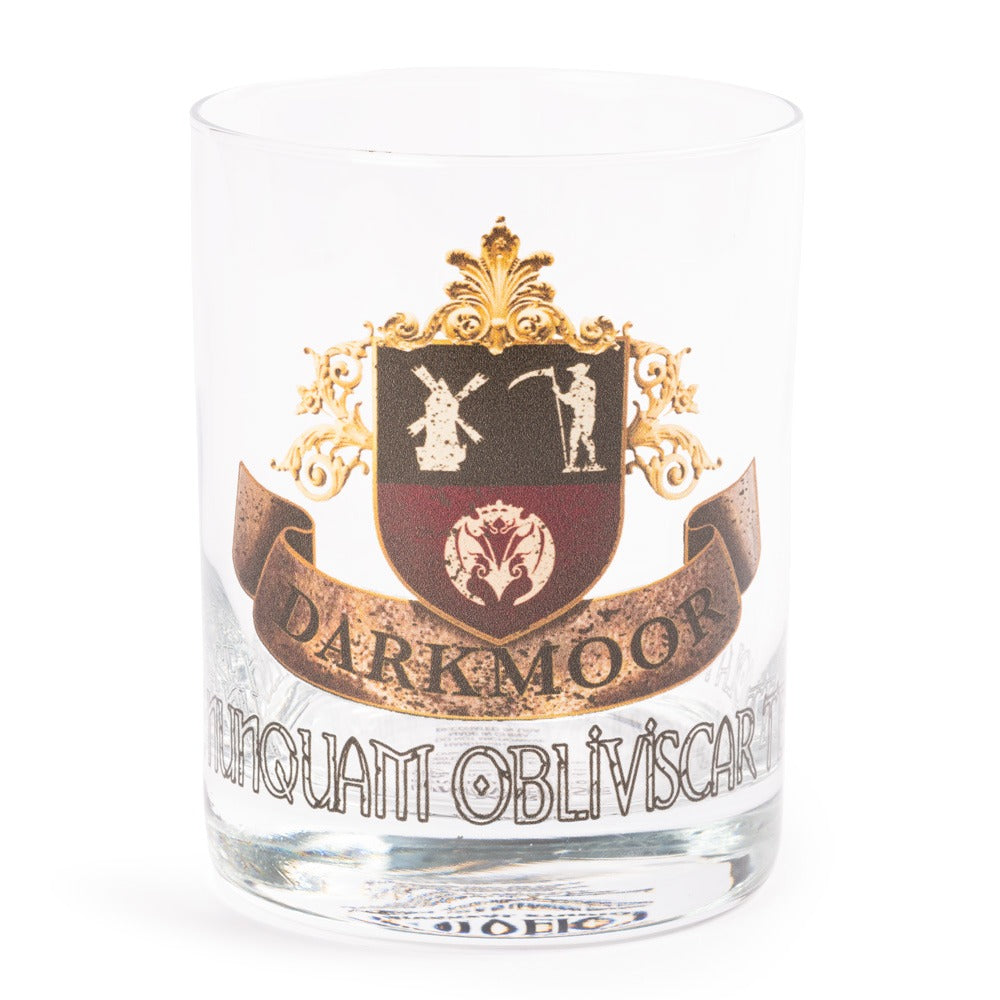 Universal Monsters Darkmoor Crest Rocks Glass