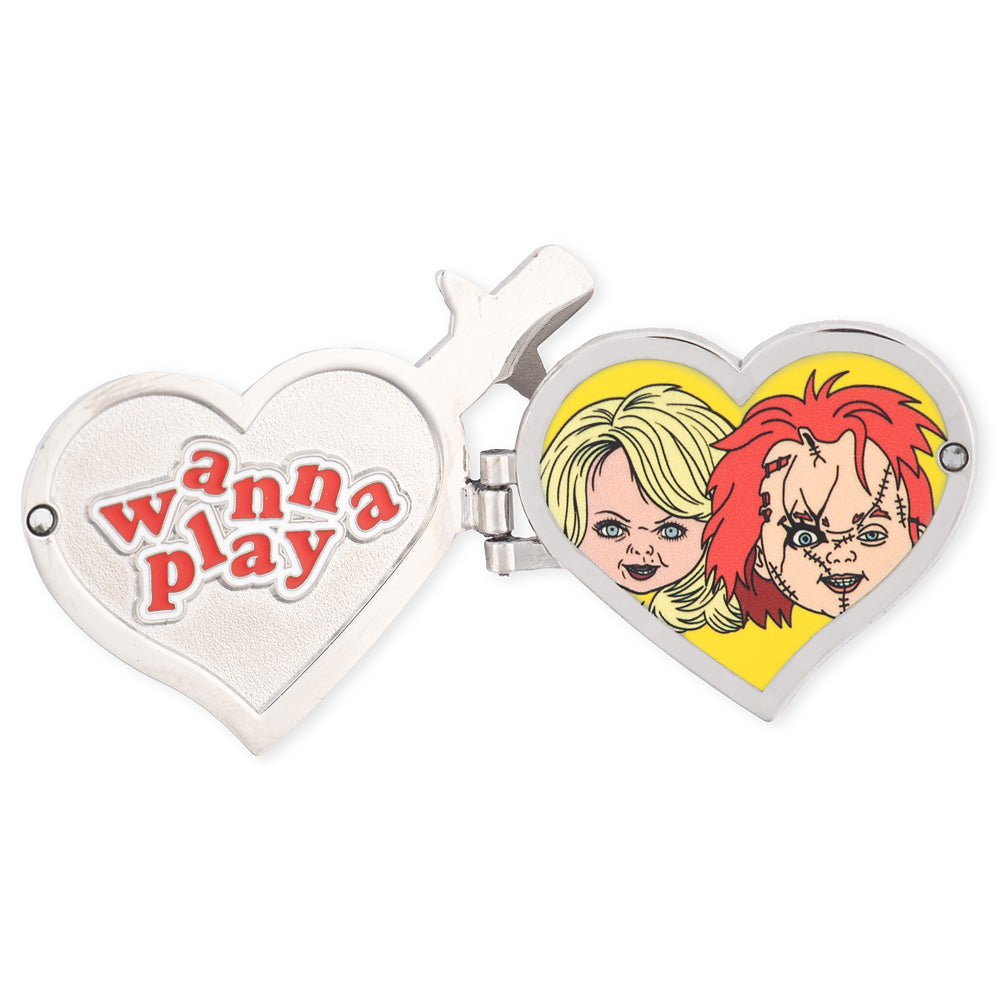 Chucky Loungefly Heart Locket Pin-2