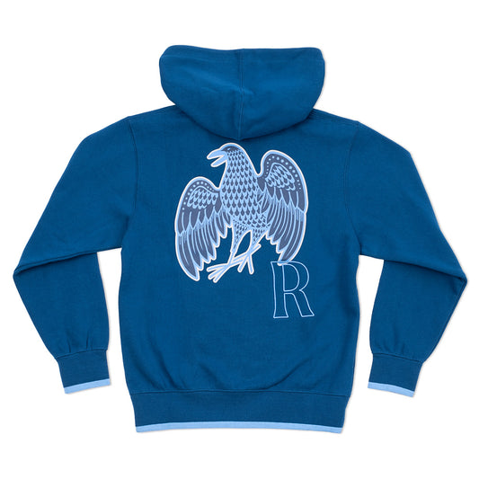 Harry Potter Youth Zip-Up Fleece Hoodie of Ravenclaw Logo-2